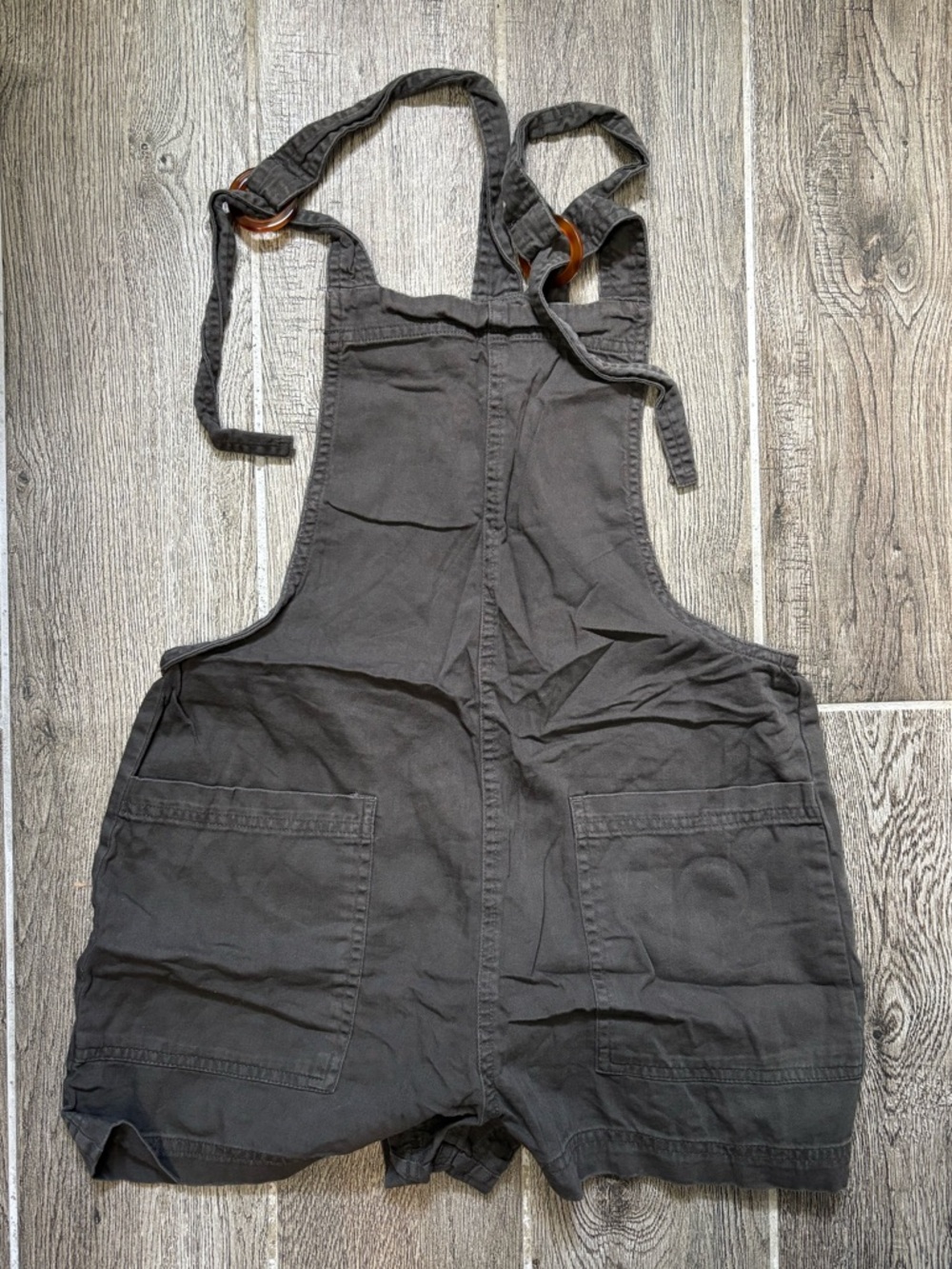 aerie Charcoal Short Overalls